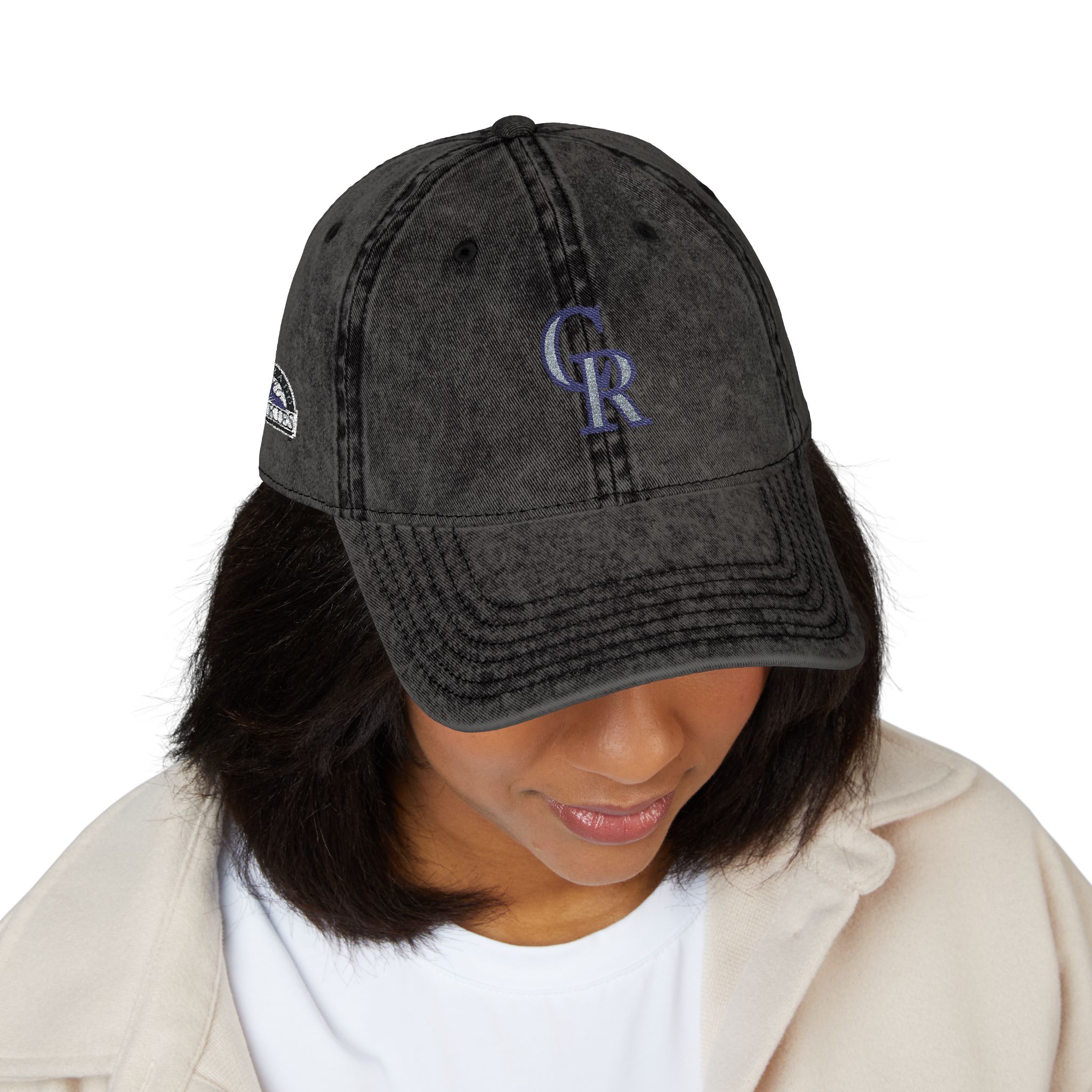 Colorado Rockies Embroidered Logo on Vintage Cap - Image 23