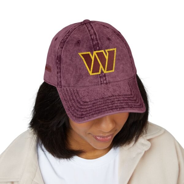 Washington Commanders Embroidered Logo on Vintage Cap - Image 11