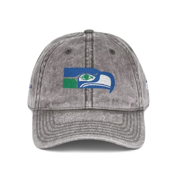 Seattle Seahawks Embroidered Logo on Vintage Cap