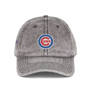 Chicago Cubs Embroidered Logo on Vintage Cap