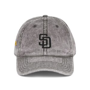 San Diego Padres Embroidered Logo on Vintage Cap