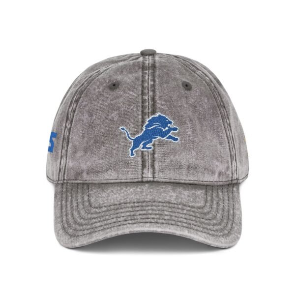 Detroit Lions Embroidered Logo on Vintage Cap