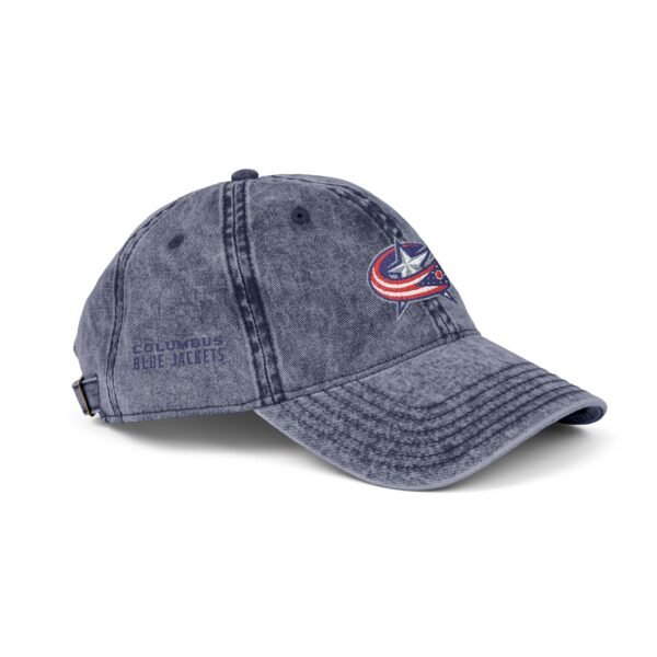 Columbus Blue Jackets Embroidered Logo on Vintage Cap - Image 18