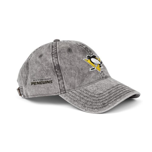 Pittsburgh Penguins Embroidered Logo on Vintage Cap - Image 3
