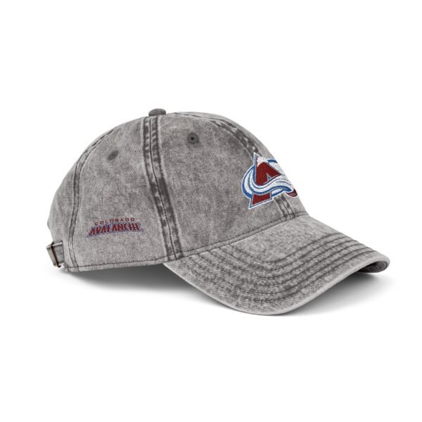Colorado Avalanche Embroidered Logo on Vintage Cap - Image 3