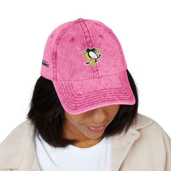 Pittsburgh Penguins Embroidered Logo on Vintage Cap - Image 11