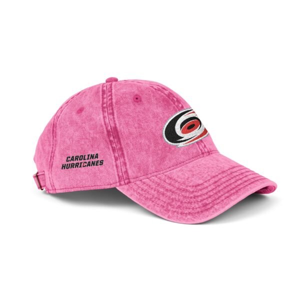 Carolina Hurricanes Embroidered Logo on Vintage Cap - Image 10