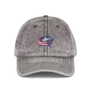 Columbus Blue Jackets Embroidered Logo on Vintage Cap