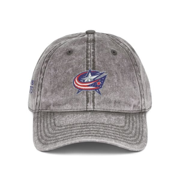 Columbus Blue Jackets Embroidered Logo on Vintage Cap