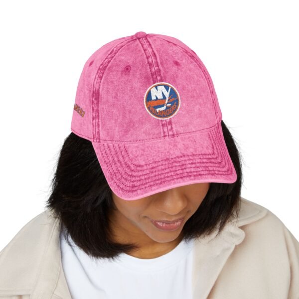 New York Islanders Embroidered Logo on Vintage Cap - Image 11