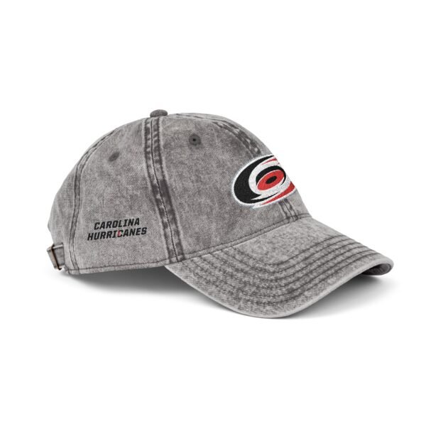 Carolina Hurricanes Embroidered Logo on Vintage Cap - Image 3
