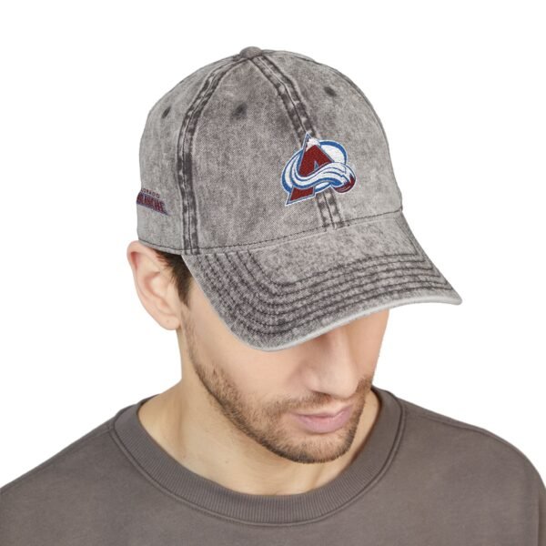 Colorado Avalanche Embroidered Logo on Vintage Cap - Image 7