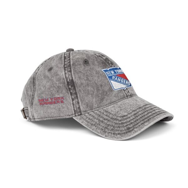 New York Rangers Embroidered Logo on Vintage Cap - Image 3