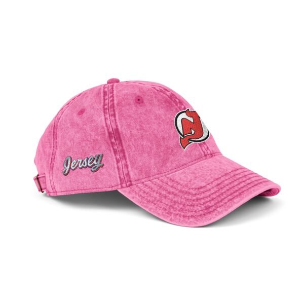 New Jersey Devils Embroidered Logo on Vintage Cap - Image 10