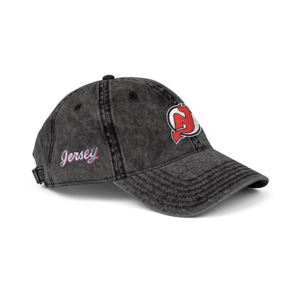 New Jersey Devils Embroidered Logo on Vintage Cap - Image 14