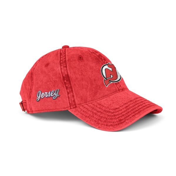 New Jersey Devils Embroidered Logo on Vintage Cap - Image 18