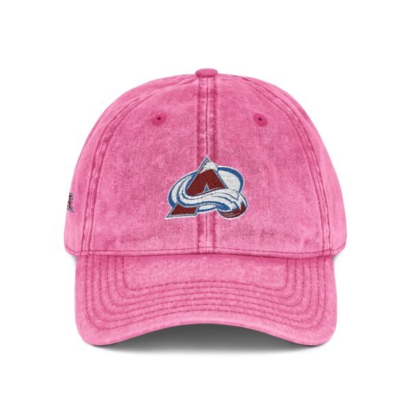 Colorado Avalanche Embroidered Logo on Vintage Cap - Image 8