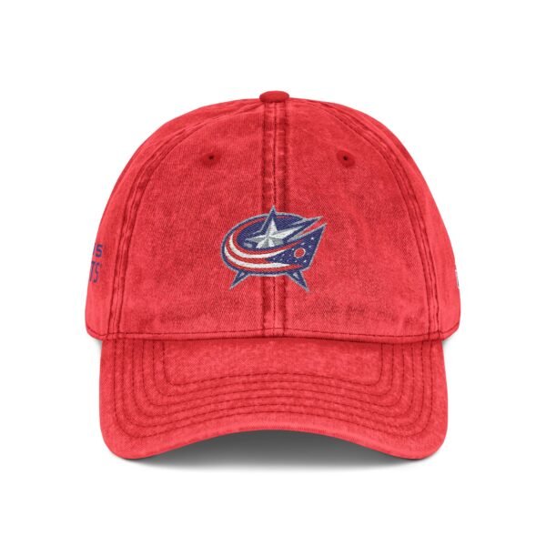 Columbus Blue Jackets Embroidered Logo on Vintage Cap - Image 12
