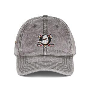 Anaheim Ducks Embroidered Logo on Vintage Cap