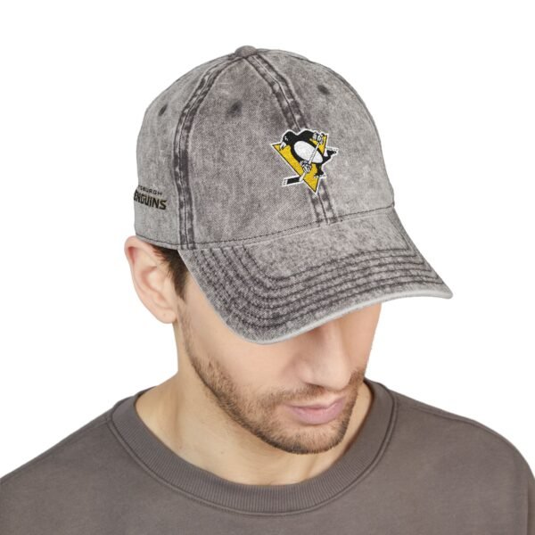 Pittsburgh Penguins Embroidered Logo on Vintage Cap - Image 7