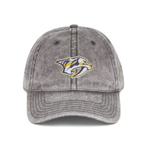 Nashville Predators Embroidered Logo on Vintage Cap