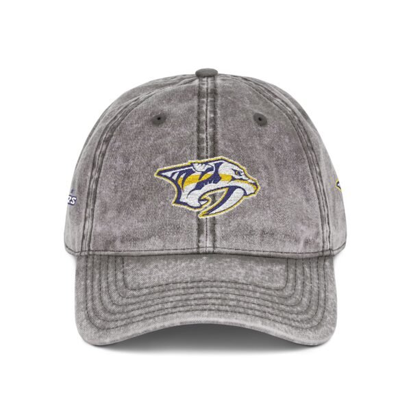 Nashville Predators Embroidered Logo on Vintage Cap