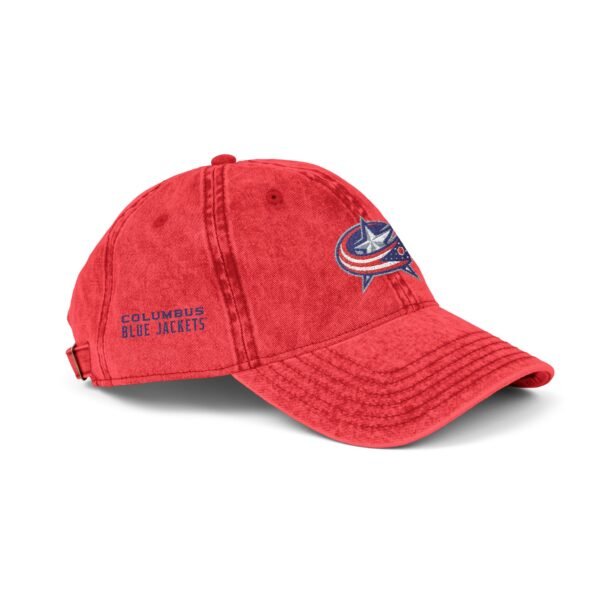 Columbus Blue Jackets Embroidered Logo on Vintage Cap - Image 14