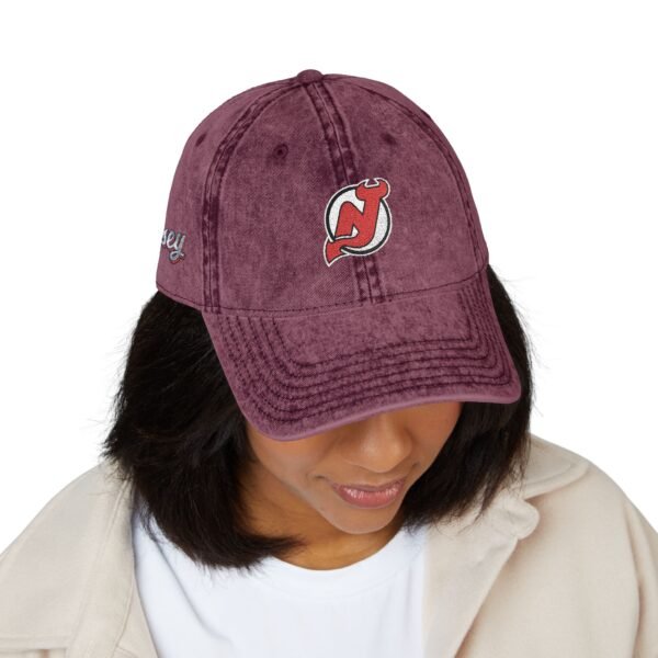 New Jersey Devils Embroidered Logo on Vintage Cap - Image 27