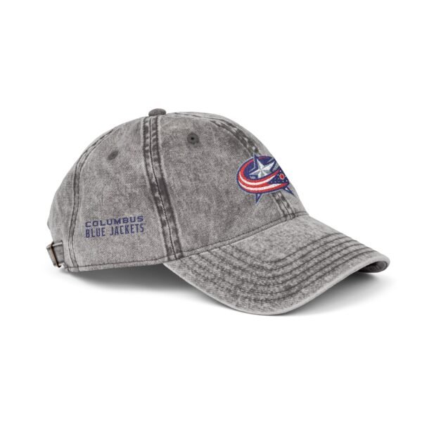 Columbus Blue Jackets Embroidered Logo on Vintage Cap - Image 3