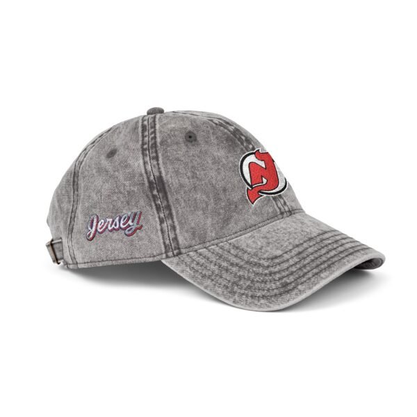 New Jersey Devils Embroidered Logo on Vintage Cap - Image 3