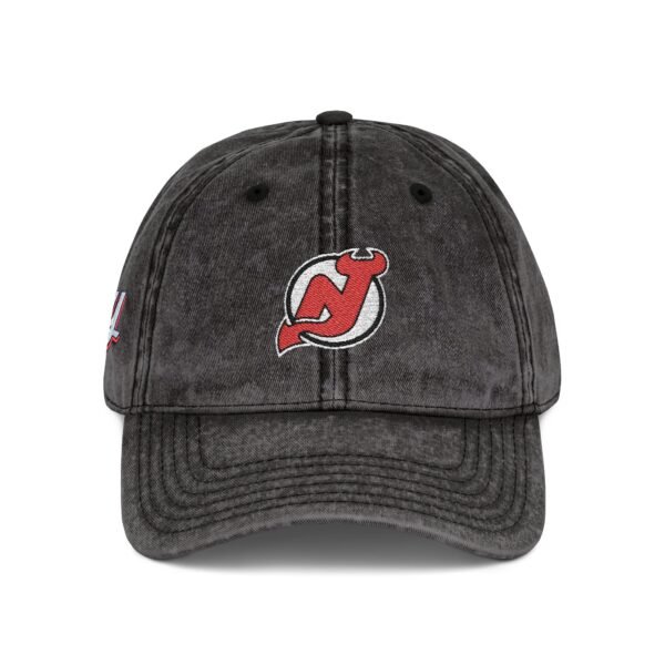 New Jersey Devils Embroidered Logo on Vintage Cap - Image 12