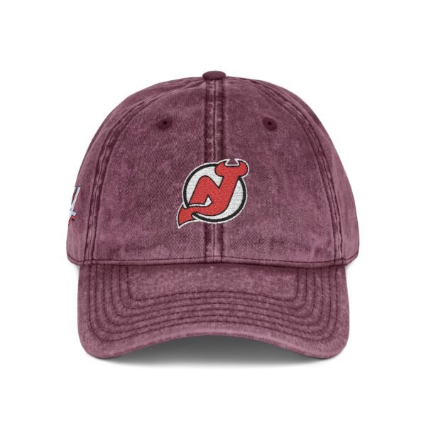 New Jersey Devils Embroidered Logo on Vintage Cap - Image 24