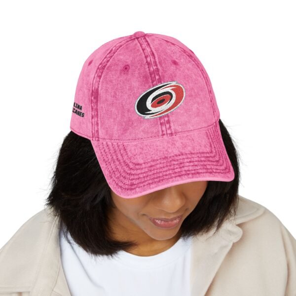 Carolina Hurricanes Embroidered Logo on Vintage Cap - Image 11