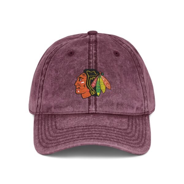 Chicago Blackhawks Embroidered Logo on Vintage Cap - Image 20