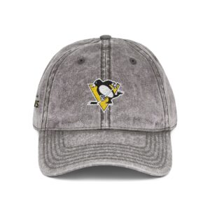 Pittsburgh Penguins Embroidered Logo on Vintage Cap