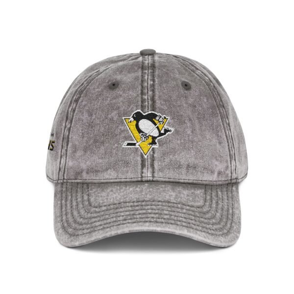 Pittsburgh Penguins Embroidered Logo on Vintage Cap
