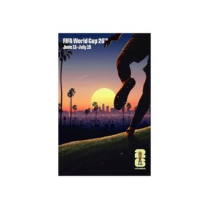 2026 World Cup Los Angeles Host City Fine Art Poster