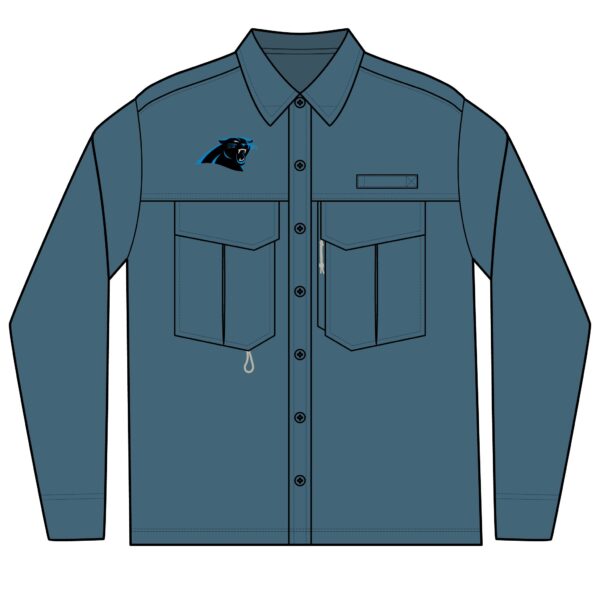 Carolina Panthers Men's Long Sleeve Eddie Bauer Performance Fishing Shirt - Image 3