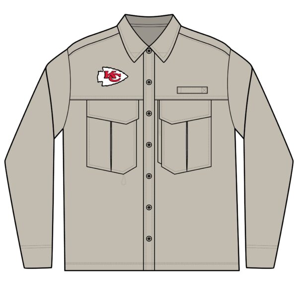 Kansas City Chiefs Men's Long Sleeve Eddie Bauer Performance Fishing Shirt - Image 2