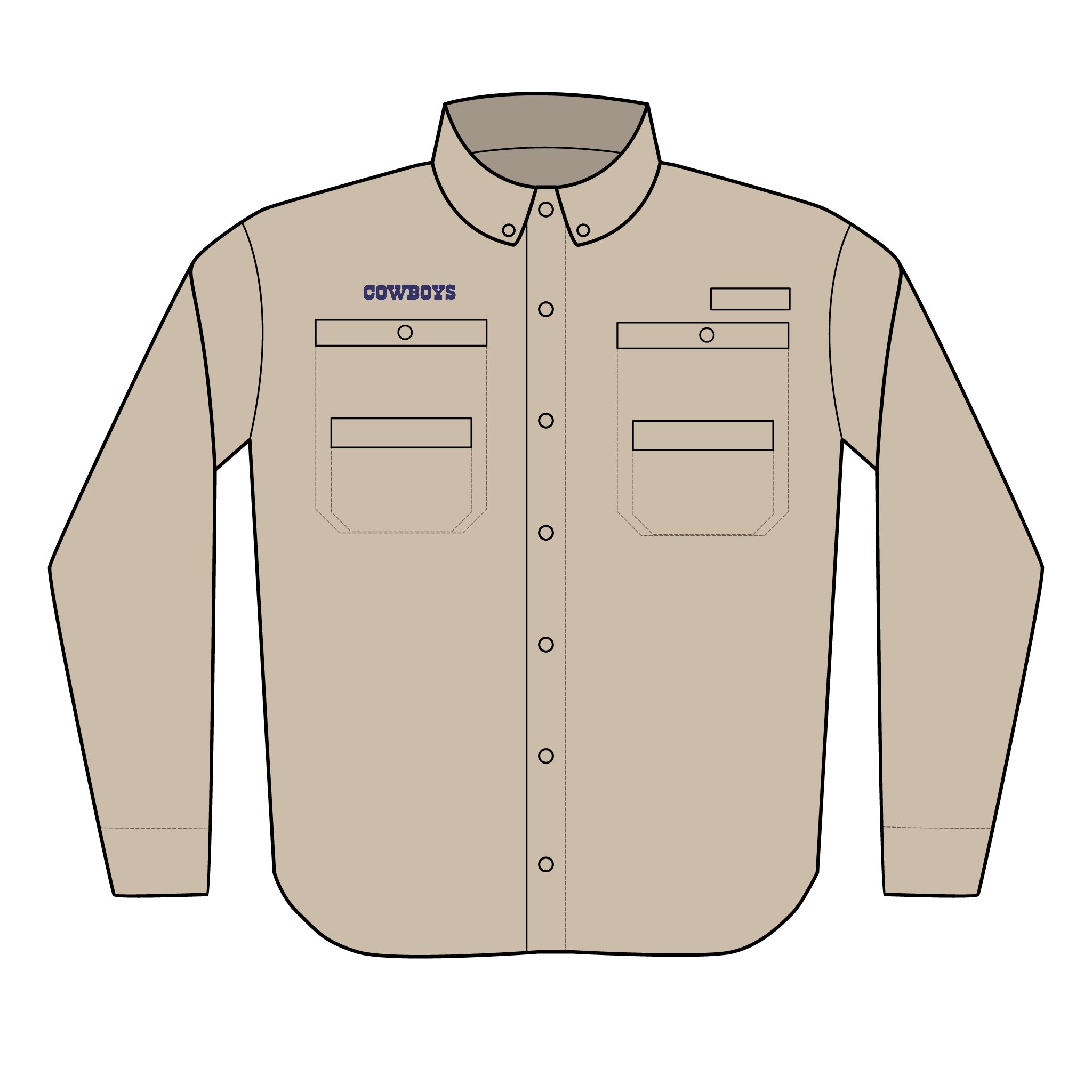 Dallas Cowboys Men's PFG Tamiami™ II Shirt (Embroidery) - Image 2