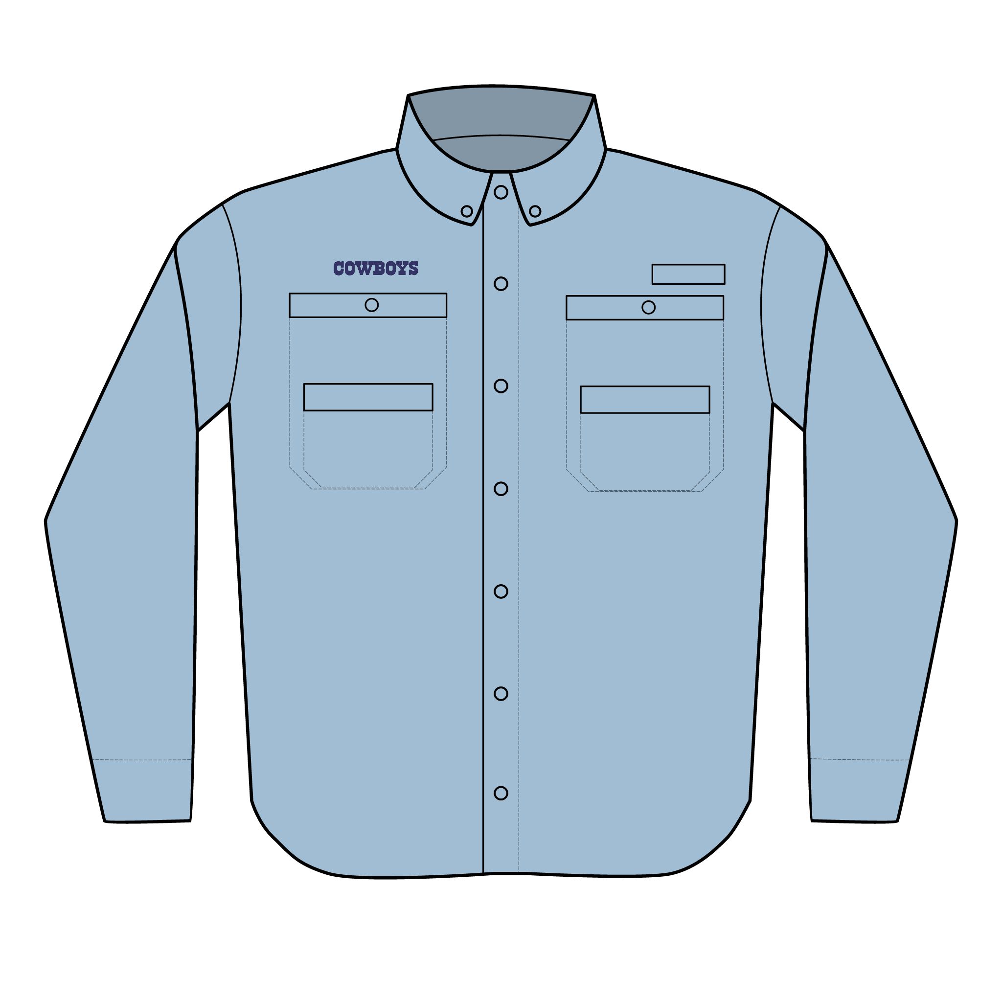 Dallas Cowboys Men's PFG Tamiami™ II Shirt (Embroidery) - Image 3