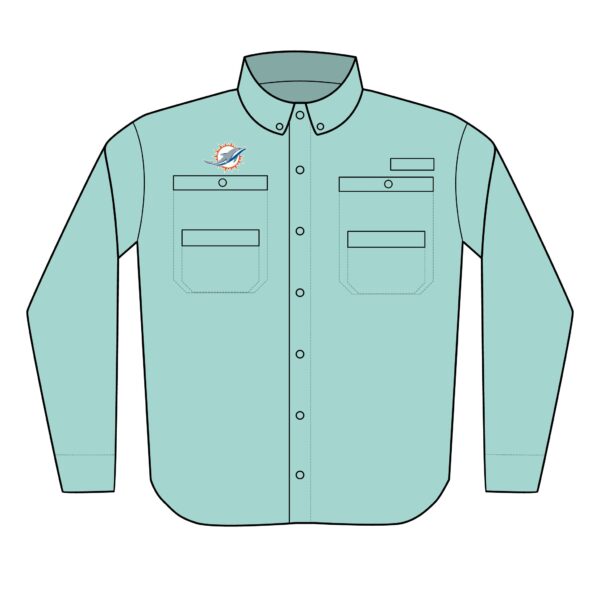 Miami Dolphins Men's PFG Tamiami™ II Shirt (Embroidery) - Image 3