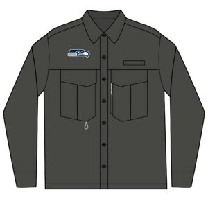Seattle Seahawks Men's Long Sleeve Eddie Bauer Performance Fishing Shirt