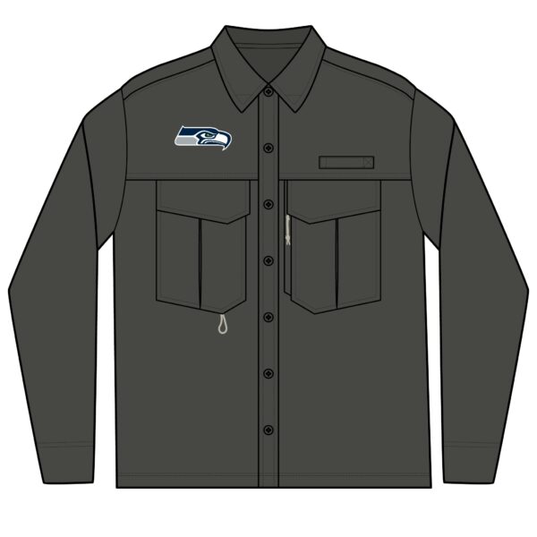 Seattle Seahawks Men's Long Sleeve Eddie Bauer Performance Fishing Shirt