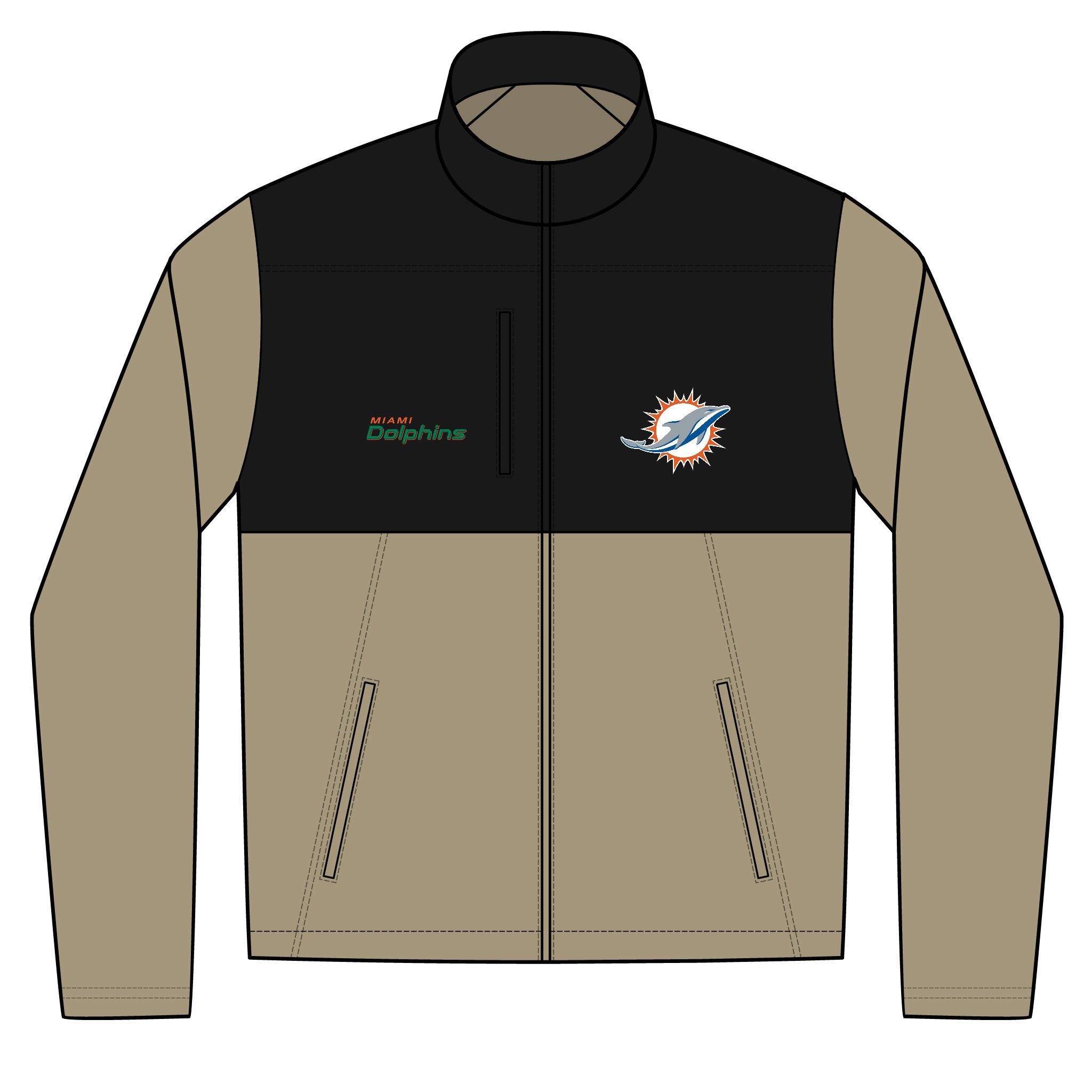 Miami Dolphins Unisex Realtree® Atlas Colorblock Soft Shell (Embroidery)