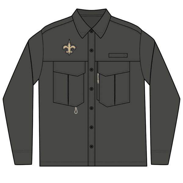 New Orleans Saints Men's Long Sleeve Eddie Bauer Performance Fishing Shirt - Image 2