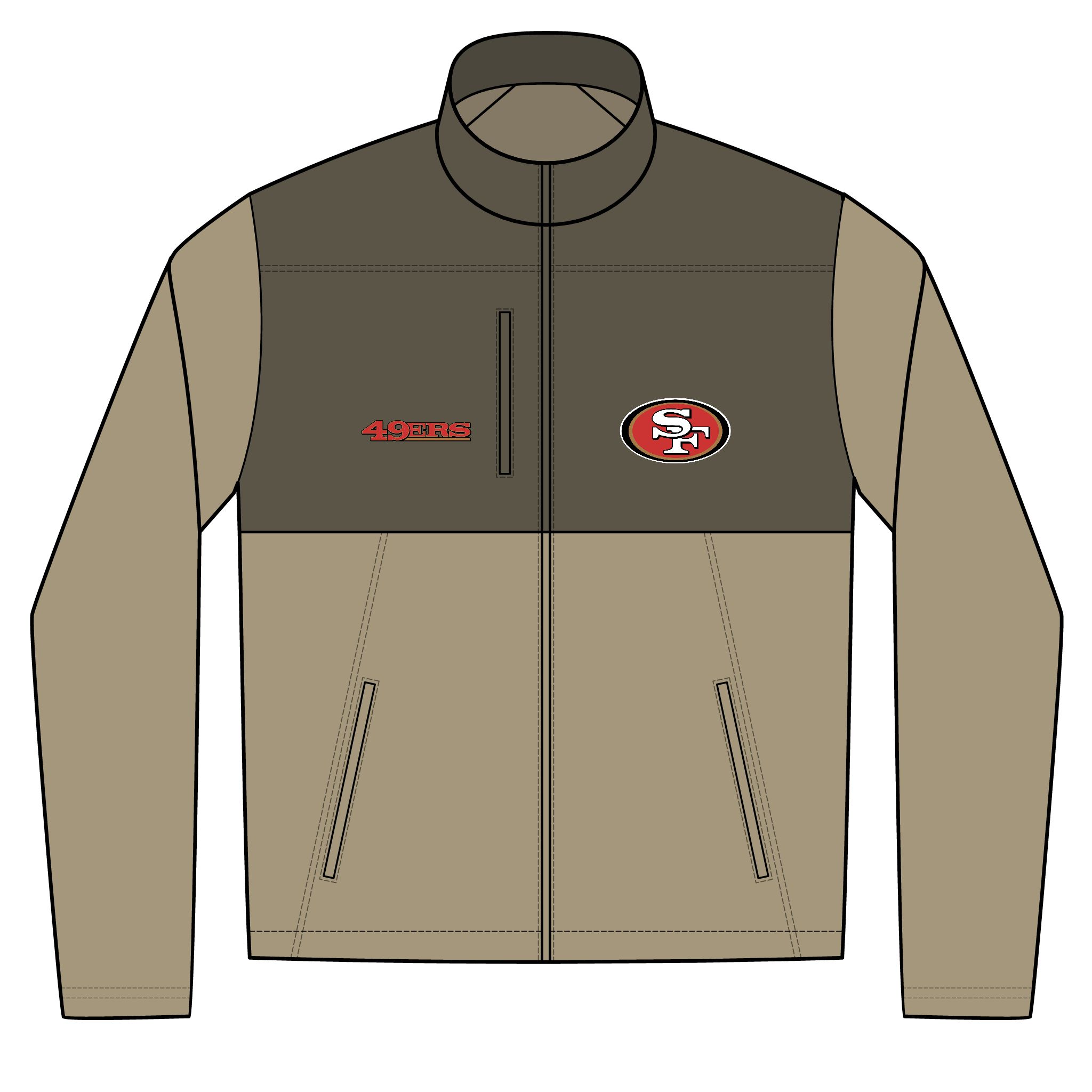 San Francisco 49ers Unisex Realtree® Atlas Colorblock Soft Shell (Embroidery)