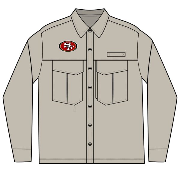 San Francisco 49ers Men's Long Sleeve Eddie Bauer Performance Fishing Shirt - Image 2