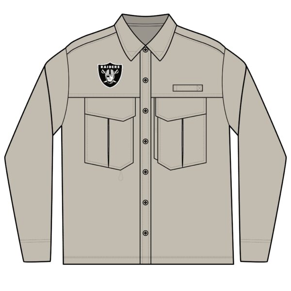 Las Vegas Raiders Men's Long Sleeve Eddie Bauer Performance Fishing Shirt - Image 2