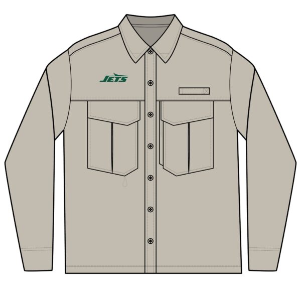 New York Jets Men's Long Sleeve Eddie Bauer Performance Fishing Shirt